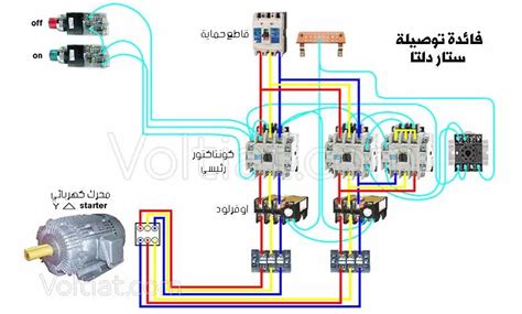 فائدة توصيل دائرة ستار دلتا فولتيات