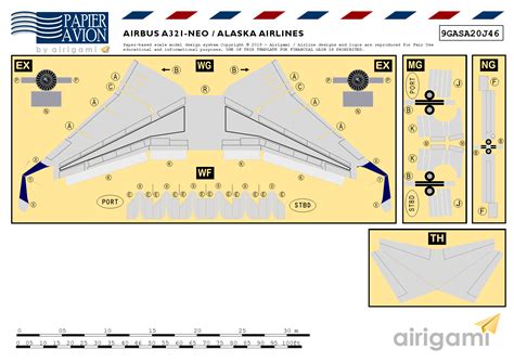 9G Alaska Airlines 2016 C S Airbus A321 NEO 9GASA20J46 Papier