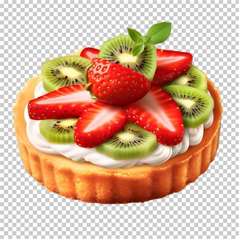 Delicioso Bolo De Morango E Kiwi Isolado Em Fundo Transparente Psd