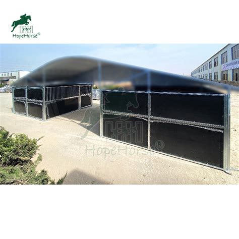 European Equestrian Horse Stalls Metal Shelter Prefab Stables Equipment