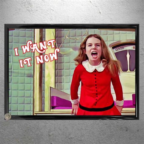 Willy Wonka - Veruca Salt I Want it Now! Golden Egg - Framed Art ...