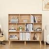 Amazon LEYAOYAO 10 Cube Bookshelf 3 Tier Modern Wide Bookcase With