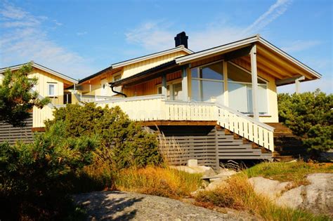 Yellow Wooden Hytte Norway Stock Photo Image Of Camper Houses 45173162