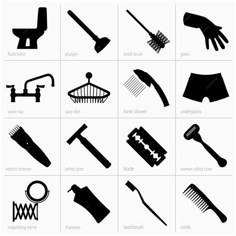 Premium Vector Bathroom Accessories