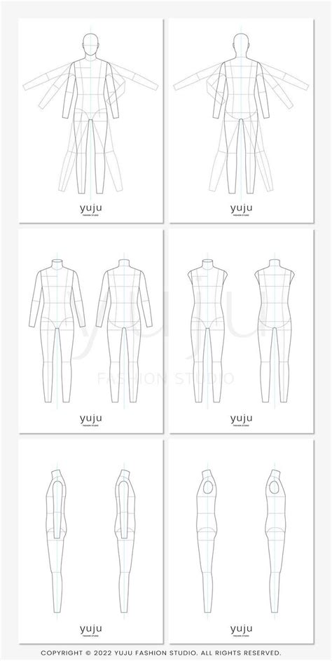 Fashion Flats Body Template Male Fashion Figure Template Flat Sketch