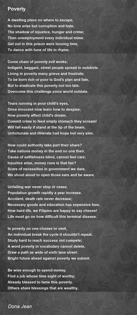 Poverty Poems That Rhyme Infoupdate Org