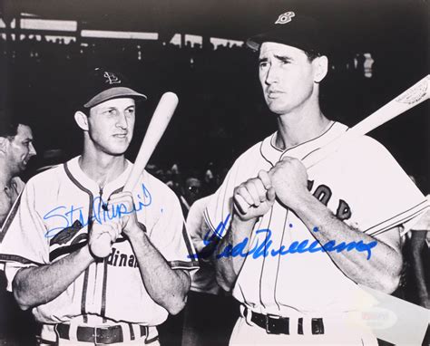 Ted Williams Stan Musial Signed X Photo Psa Pristine Auction