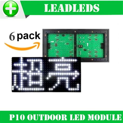 6 Pieces Lot 320 160mm Outdoor High Brightness P10 White Led Module