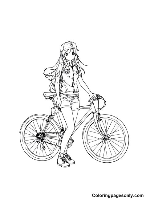 Hot Anime Girl Coloring Page Free Printable Coloring Pages