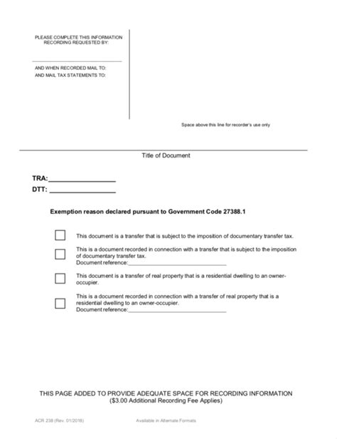 Riverside County Recorder S Cover Sheet For Recording Liens