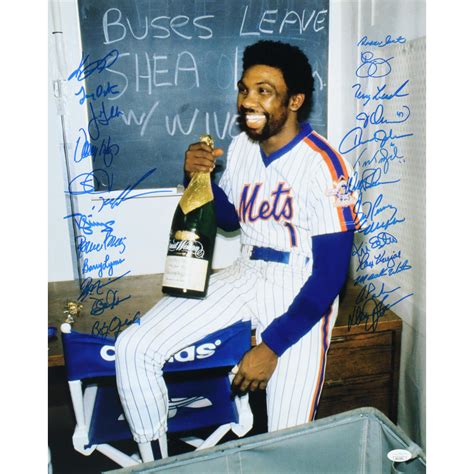 Mets X Photo Team Signed By With Davey Johnson Darryl