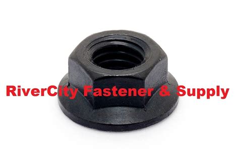 50 5 16 18 Hex Flange Nut Grade 8 Plain Black Finish 16x18 N