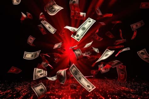 Premium Ai Image Dollar Bills Falling With Colorful Background