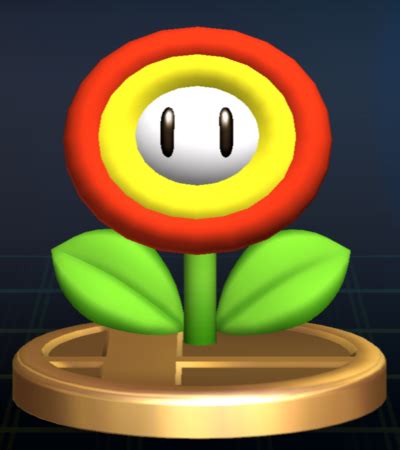 File Fire Flower Brawl Trophy Png SmashWiki The Super Smash Bros Wiki