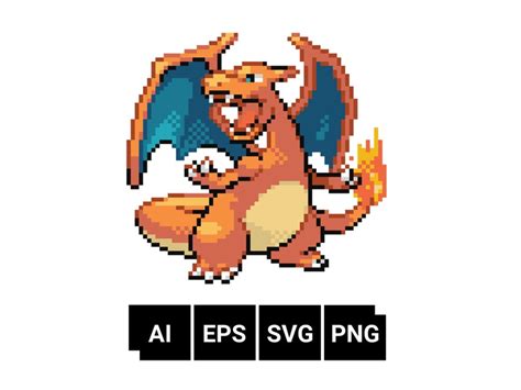 Pokemon Svg Pokemon Pixel Art Charizard Perler Bead Pattern Pokemon