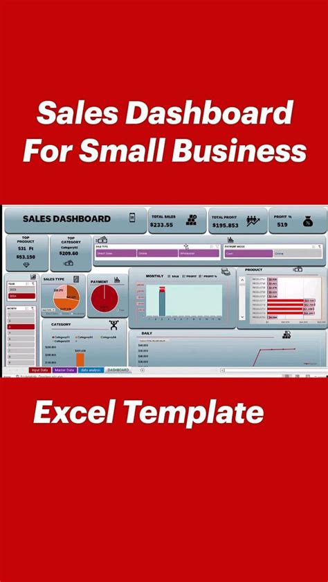 Sales Dashboard For Small Business Excel Template