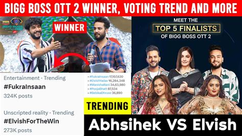 Bigg Boss Ott Winner Name Live Voting Count Prize Money Abhishek