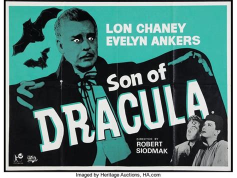 A Movie Poster For The Film Son Of Dracula