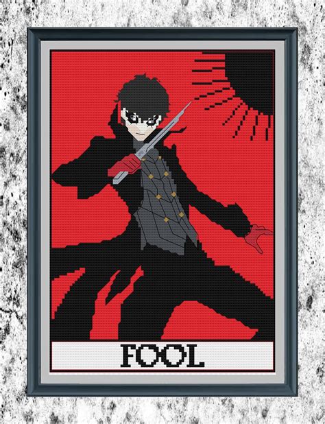 Joker The Fool Tarot Cross Stitch Pattern Etsy