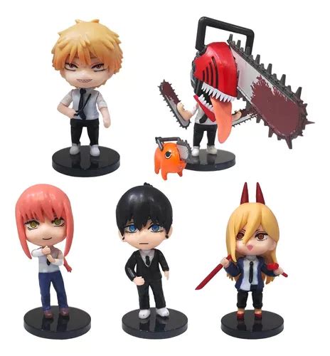 Coleccion 5 Figuras Chainsaw Man Pochita 11cm Pvc Anime Mercadolibre