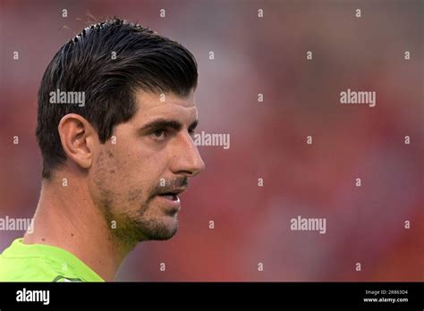 Brussels Belgium Goalkeeper Thibaut Courtois During The Uefa Euro