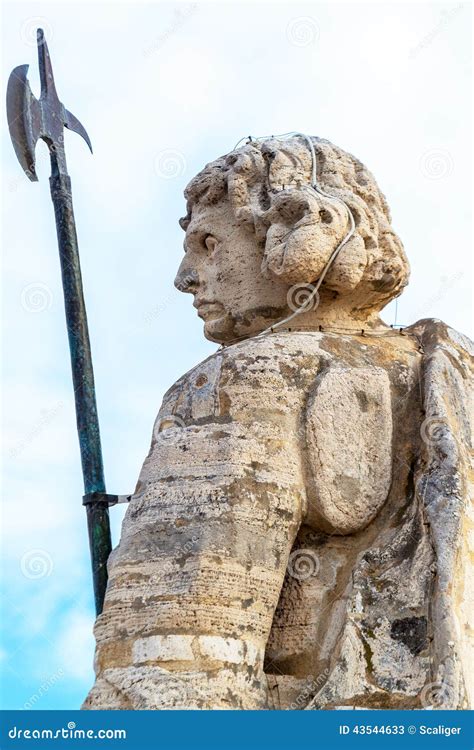 Statue Of Of The Apostle On The Roof Of The Cathedral Of St Pet