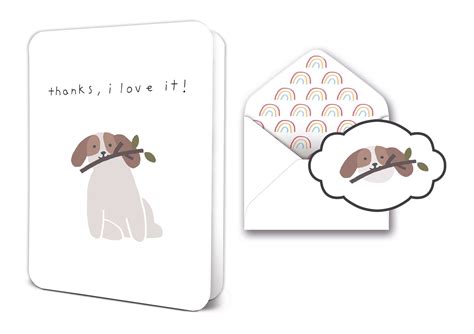 Thanks I Love It Dog Greeting Card