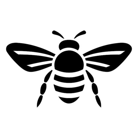 Una Simple Silueta Negra Y Audaz De Una Abeja Perfecta Para Logotipos