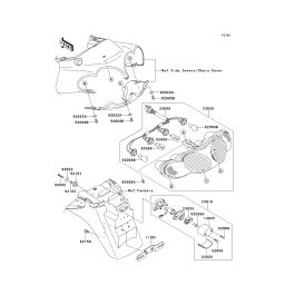 FEUX ARRIERE S POUR ZZR1200 ZX1200 C1H ARGENT 2002 Esprit KAWASAKI