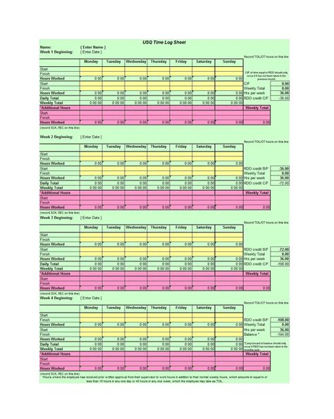 Time Tracker Excel Template