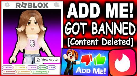 Roblox S Dating App Just Got Banned And This Is Why Roblox Add Me Youtube