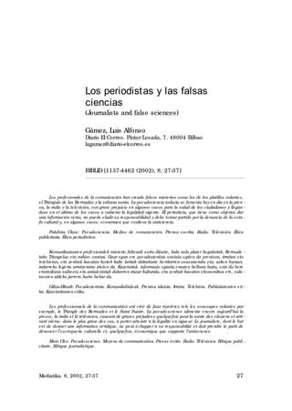 Los Periodistas Y Las Falsas Noticias Pdf