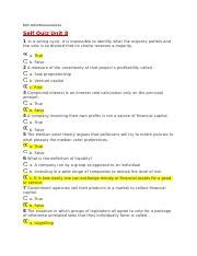 Bus Microeconomics Self Quiz Docx Bus Microeconomics Self