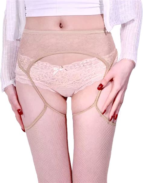 HTRUITATY Damen Netzstrümpfe Strapse Sexy Transparent Hohe Taille