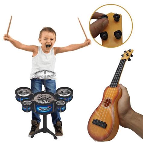 Viol O Infantil Brinquedo Guitarra Cavaquinho Cordas Nylon Ajust Vel