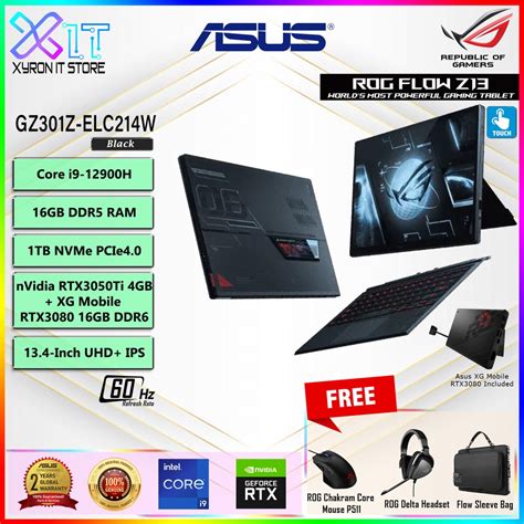 Asus Rog Flow Z Gz Z Elc W Core I H Gb Ram Tb Nvme