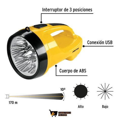 Linterna Led Recargable Pretul Lumenes Ferreteria En Galerias