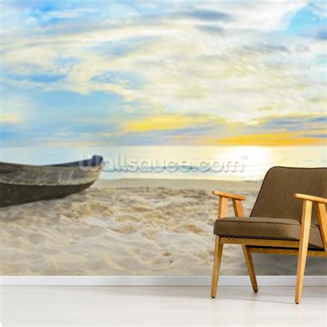 Beach Panoramic Wallpaper Mural Wallsauce UK