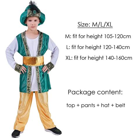 Kids Arab Arabian Costume Middle East Costume Robe Boy Child Prince