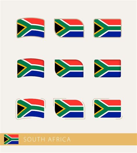 Premium Vector Vector Flags Of South Africa Collection Of South