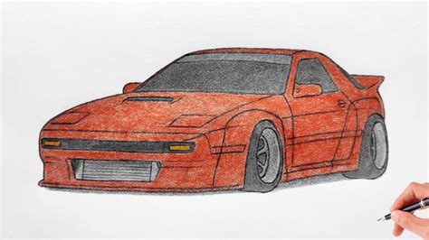 How To Draw A MAZDA RX 7 FC3S 1989 Drawing 3d Car Coloring Mazda