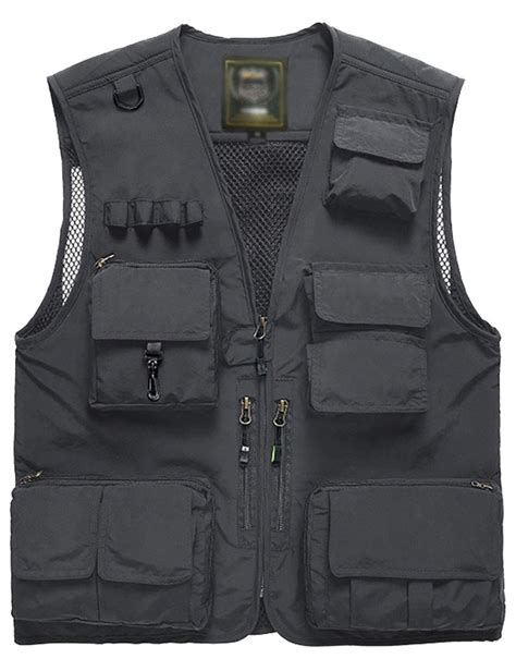 Flygo Men S Casual Outdoor Work Safari Fishing Travel Photo Cargo Vest