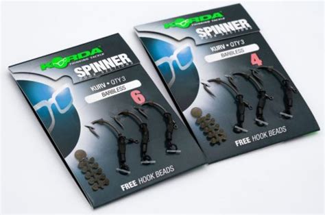 Korda Ready Tied Spinner Rig Hook Sections Kurv Barbless Exeter Angling