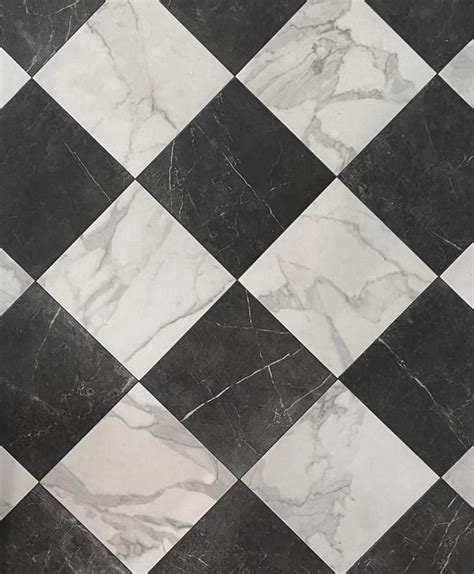 American Villa Noir Black Veined In X In Glazed Porcelain Marble