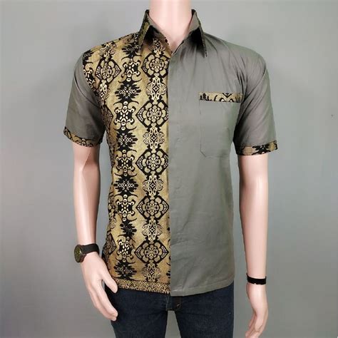 Baju Batik Pria Kombinasi Terbaru Shopee Indonesia