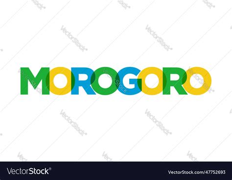 Morogoro in the tanzania emblem design Royalty Free Vector