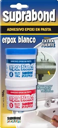 Adhesivo Epoxi Erpox Blanco Pasta Suprabond Bachas Sanitario