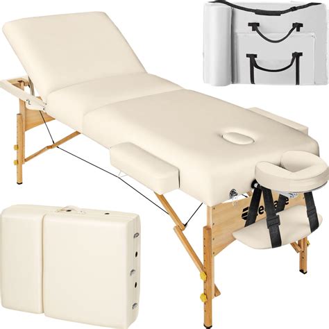 Vivezen Table De Massage 15 Cm Pliante 3 Zones En Bois Avec Panneau