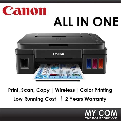 Canon PIXMA G3000 All In One Print Scan Copy Ink Tank High Volume