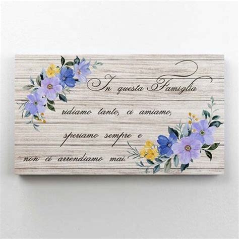 Quadro Shabby Chic Con Frase Per La Famiglia Su Tela